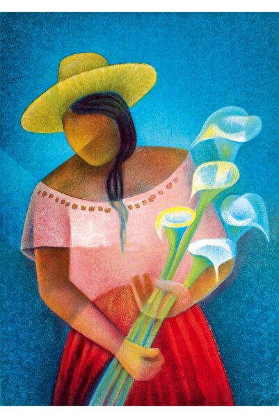 Bluebird Puzzle 1000 piese - Toffoli Louis: La Femme aux Arums, 1985 (Art-by-...