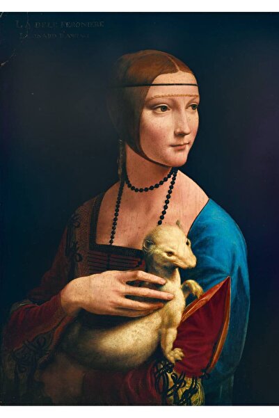 Bluebird Puzzle 1000 piese Puzzle - Leonardo Da Vinci: Lady with an Ermine, 1489