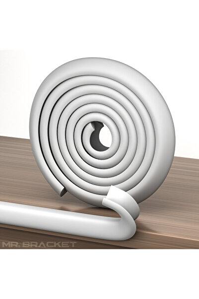 MR.BRACKET 2 Meters Ready-To-Use Adhesive Extra Thick Rubber Table Edge Prote...