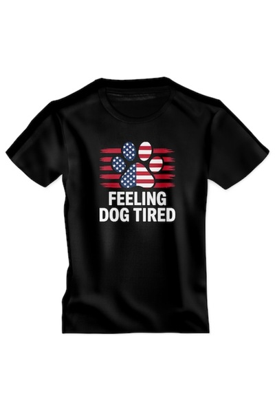 OKTANE Tricou personalizat Feeling Dog Tired Model 1 Negru L