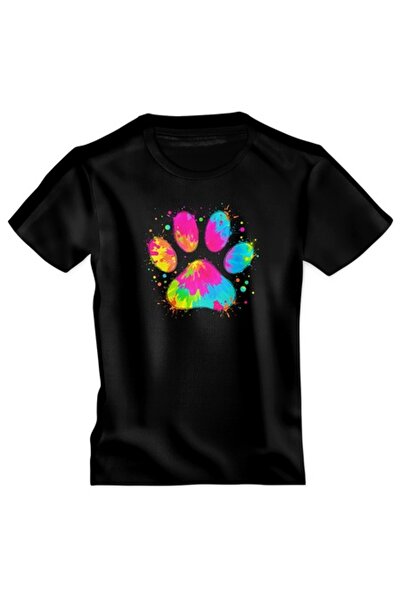 OKTANE Tricou personalizat model labă de câine 1 negru L