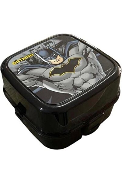 Batman صندوق طعام للتغذية مكون من طبقتين مع أقسام