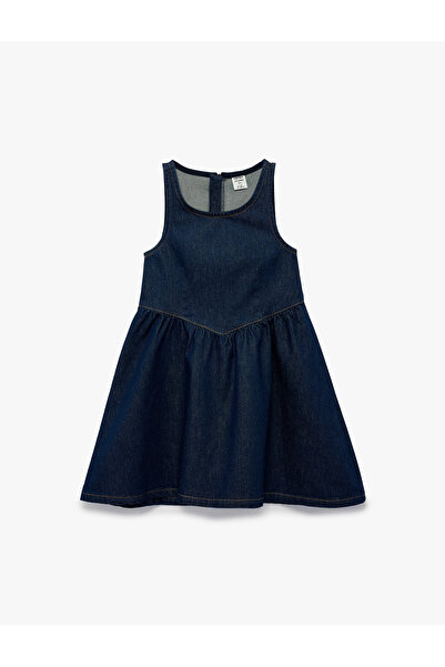 Koton Φόρεμα με τιράντες, λαιμόκοψη ποδηλάτου, σε σχήμα Α, με Βαμβάκι φερμουά...