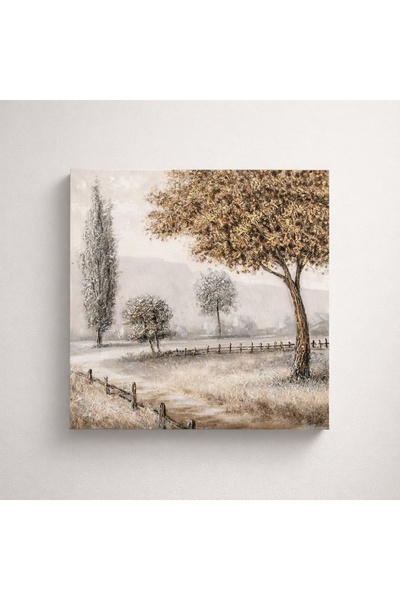 OEM Tablou Reliefat 3D Pictat cu Peisaj Forestier 80x80cm - Arborelle