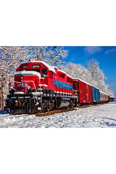 Bluebird Puzzle - Red Train In The Snow, 1500 pieces (70282)