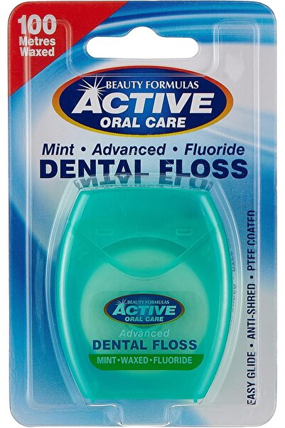 BEAUTY FORMULAS ACTIVE.ADV.MINT.WAXED+FLUOR.100M [EASY GLIDE.ANTI-SHRED.]