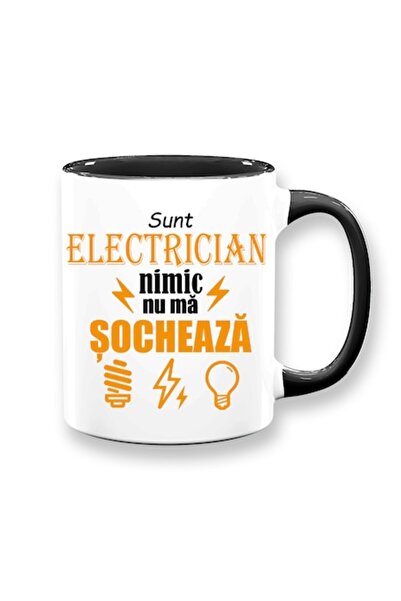 OEM Cană personalizată cu mesajul: „Sunt electrician, nimic nu mă șochează”