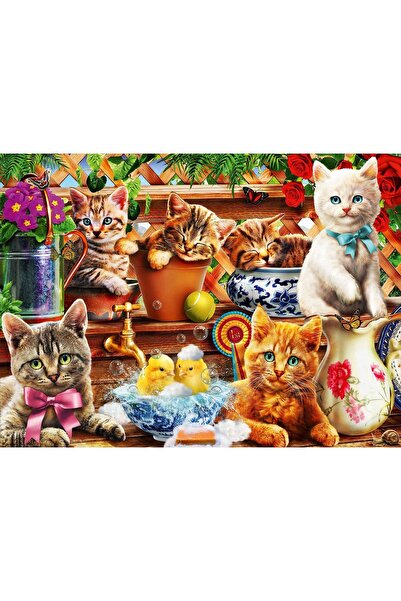 Bluebird Puzzle 3000 pieces Puzzle - Adrian Chesterman: Kittens in the Pottin...