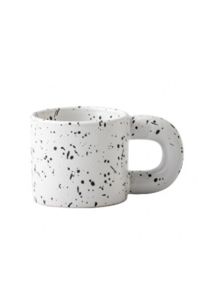 ECARLA Ceramic mug, matte, cream with a spotted look, 300 ml, eCarla, CUP19