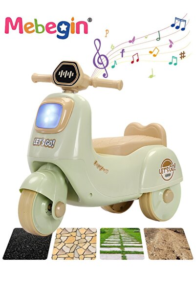 MEBEGIN Kids Ride-on Toy with Music and Light, Children Balance Car with Comf...