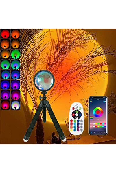 Dotail Proiector LED Blarie RGB, 16 culori, rotație 360°, trepied flexibil, U...