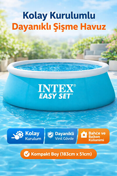 YILDIRIM OYUNCAK Easy Şişme Aile Havuzu 183x51 cm | Kolay Kurulum, Dayanıklı ...