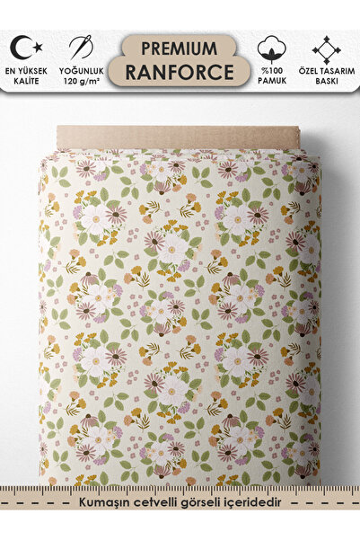 FabricsTown 100% бавовна Ranforce Тканина 100x240 см 120 г/м² Цифровий друк П...