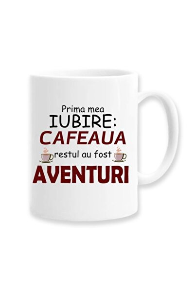 OEM Personalized Mug with Message: "My First Love is Coffee, the Rest Were Ad...