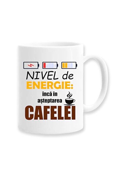 OEM Cană personalizată cu mesajul „Nivel de energie”