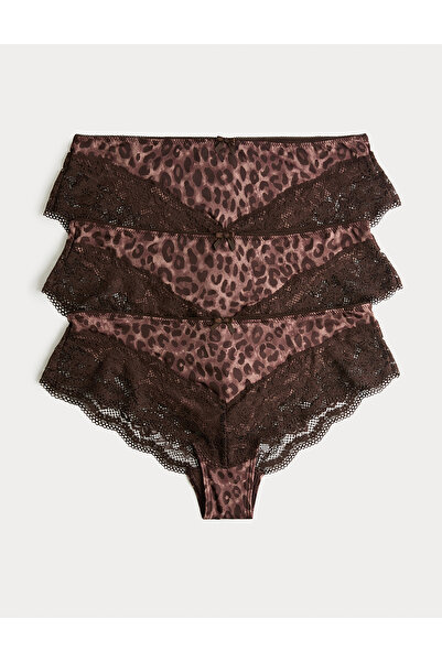 Marks & Spencer 3’lü Dantel Detaylı Brazilian Külot