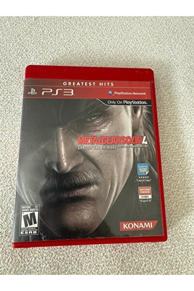 KONAMI PS3 metal gear solid 4 mgs 4 greatest hits kırmızı kutu full içerik 10...