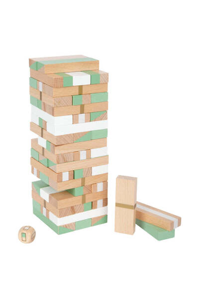 Small Foot Joc turn cu blocuri din lemn, Smalll Foot, Jenga, 3 ani+
