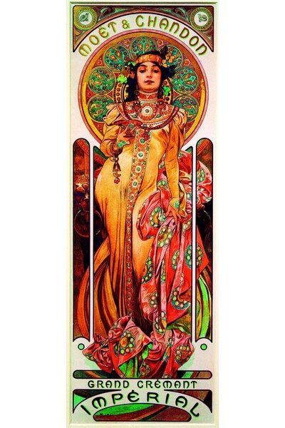 Bluebird Puzzle 1000 pieces Puzzle - Alfons Mucha: Moet & Chandon-Grand Crema...