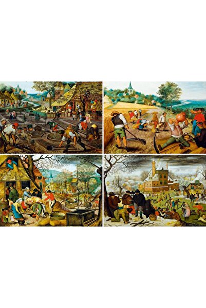 Bluebird Παζλ 1000 κομματιών - Πίτερ Μπρούγκελ: Οι Τέσσερις Εποχές (Art-by-Bl...