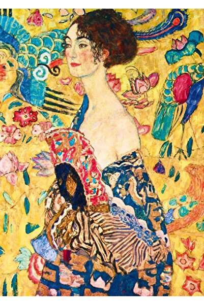 Bluebird Puzzle 2000 piese Puzzle - Gustav Klimt: Lady with Fan, 1918 (Art-by...