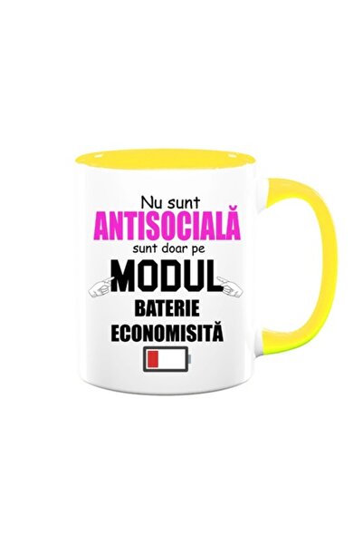 OEM Personalized Mug with Message: "I am not antisocial, I am just in battery...
