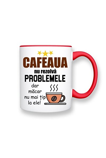 OEM Cană personalizată cu mesajul: „Cafeaua nu rezolvă problemele”