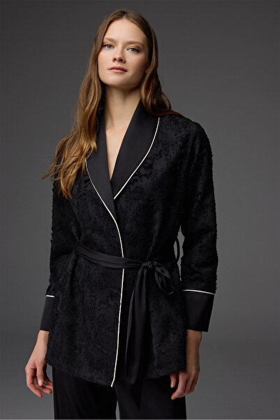 BONJOUR MADAME Παντελόνι ζακάρ από βαμβακερό μείγμα, σατέν, BM-1816