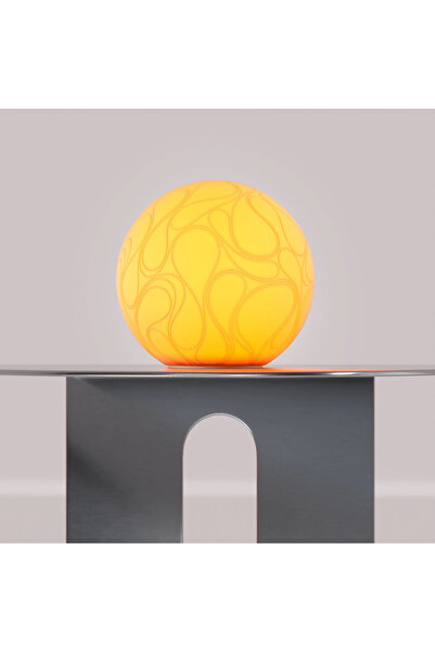 BEÇEK STORE Nehir Dekoratif Masa Lambası Beyaz Japandi Organik Form Modern Ab...