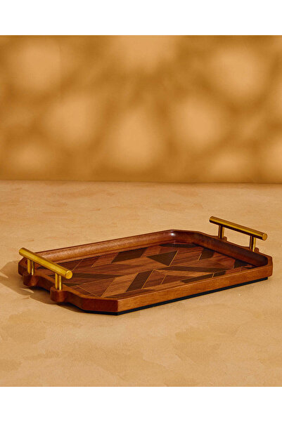 REDTAG Brown Natural Wood Rectangle Serving Tray (Small)