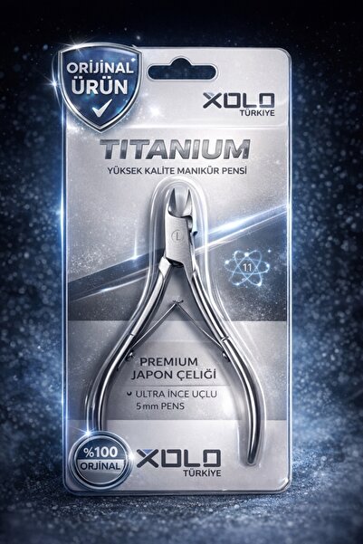 xolo Titanium Manikür Pensi 5mm Ultra İnce Uç Profesyonel Et Tırnak Kütikül P...