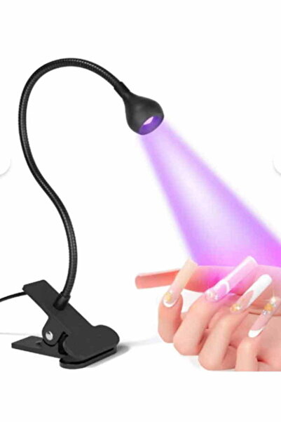 funshop USB Klipsli UV LED Tırnak Kurutucu 3W Esnek Masa Lambası Jel ve Kalıc...