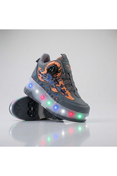 LE STYLE DE MARIE Light-Up Roller Skates with Wheels - Smoked Orange