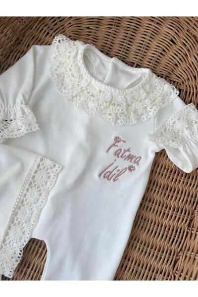 Mini Ropa İsme Özel Kız Bebek Tulum Ve Şapka
