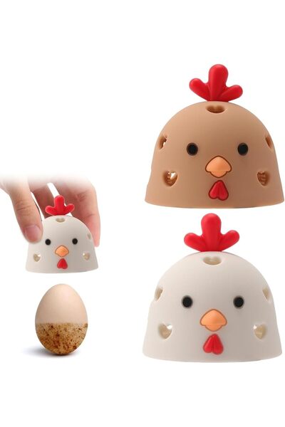 Arabest 2PCS Silicone Egg Brush Cleaner, Multipurpose Vegetable and Fruit Scr...