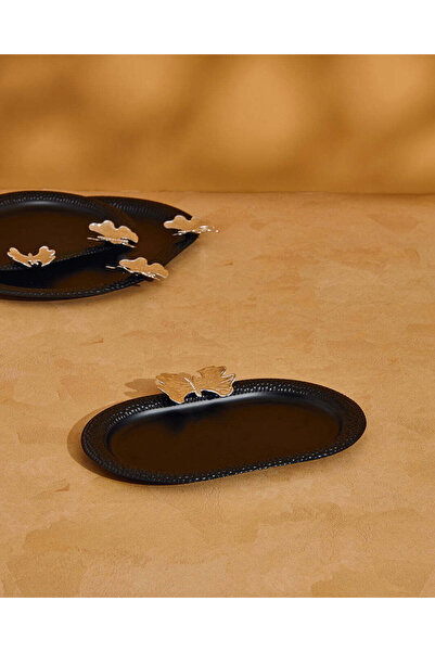 REDTAG Black Oval Serving Tray (Small)