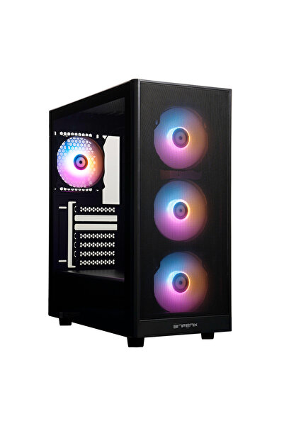 BitFenix Grafi Black 4x120mm FRGB Fan Mesh Temperli Cam USB 3.0 Mid Tower ATX...