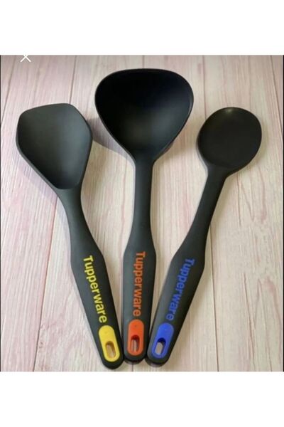 Tupperware Peri Set of 3 Ladles, Serving Spoon, Multi-Purpose Spoon