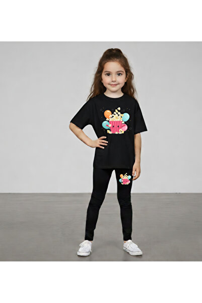 CACTUS COLLECTION SET CU IMPRIMEU POPCORN, BLUZĂ ȘI PANTALONI tricou LEGGINGS