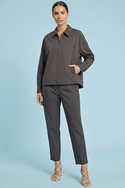 Guitar Oversize Antrasit Poplin Ceket