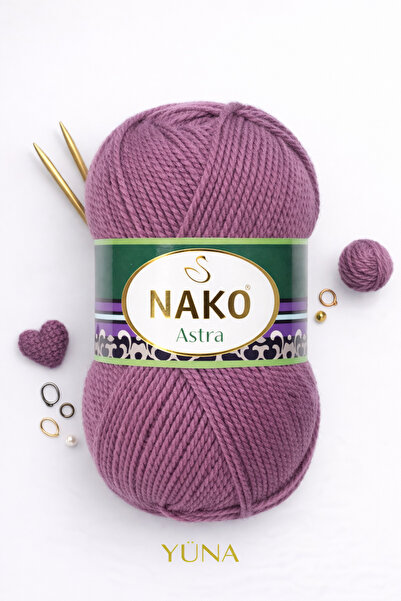 NAKO خيط حياكة أسترا متوسط السماكة 569 داستي روز