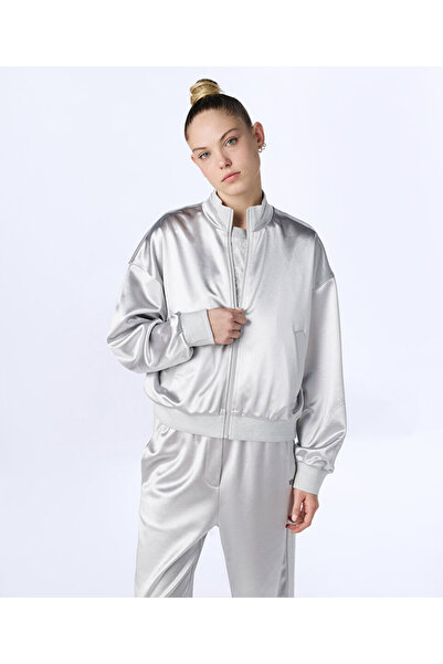 Twist PARLAK DOKULU YÜKSEK YAKA CEKET