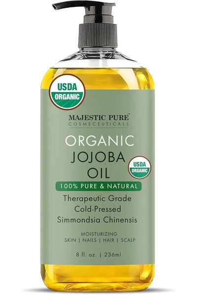 Majestic Pure Organic Jojoba Oil - Large 236 ML | 100% Pure and Natural, Cold...