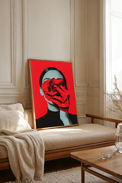 Dekorsiahome Tablou dintr-o singură bucată cu ramă din lemn TK3638