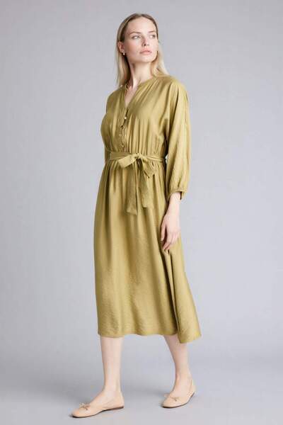 DeFacto Skirted Collar Half Sleeve Dress H0111Ax26Sp