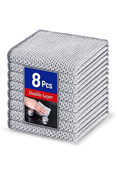 Arabest 8 PCS Reusable Multipurpose Wire Miracle Cleaning Cloths,for Kitchen,...