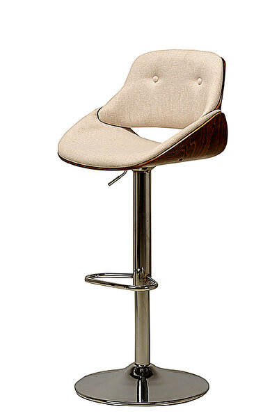 SÜPER ÇELİK BAR TABURESİ 971 MODEL KREM KUMAŞ