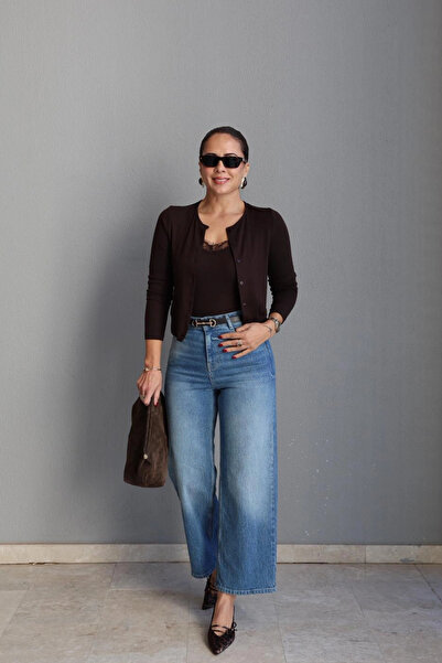 Purple by Banu MAVİ Yıkamalı Straight Fit Jean