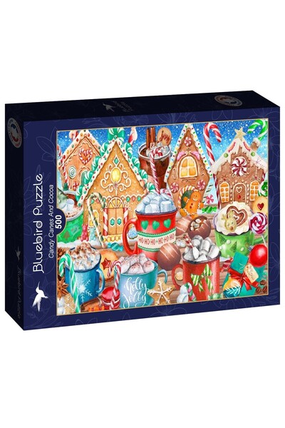 Bluebird Puzzle 500 piese - Dominic Davison: Candy Canes And Cocoa (Bluebird-...