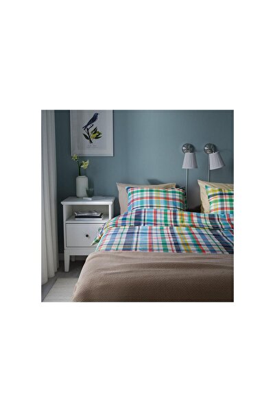 IKEA Διπλό σετ κλινοσκεπασμάτων, πολύχρωμο, 240x220/50x60 εκ.